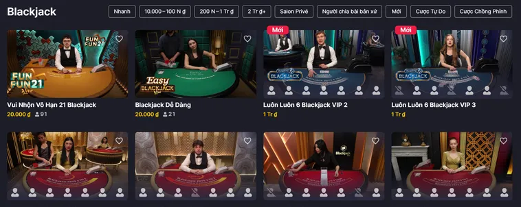 Đẳng Cấp Chơi Blackjack Live Tại RikBet Với Trải Nghiệm Sòng Bài Trực Tuyến Đỉnh Cao