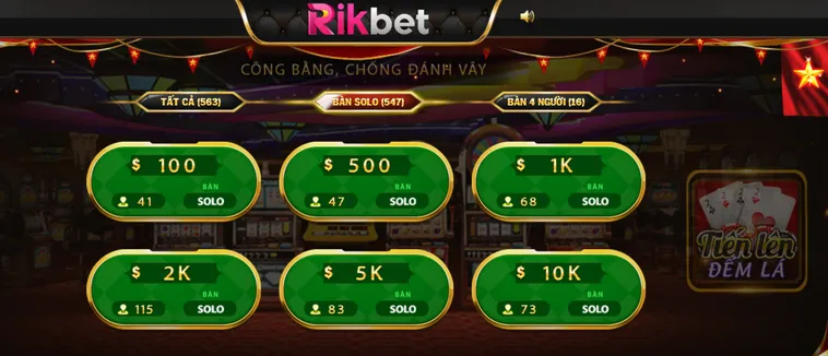 Tiến Lên Đếm Lá Tại RikBet Trải Nghiệm Đỉnh Cao Với Hàng Ngàn Ưu Đãi