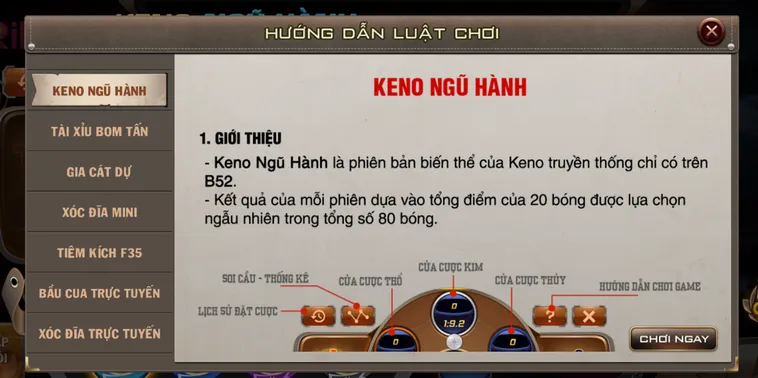 Keno Mini Tại RikBet Trải Nghiệm Giải Trí Đỉnh Cao Với Cơ Hội Thắng Lớn