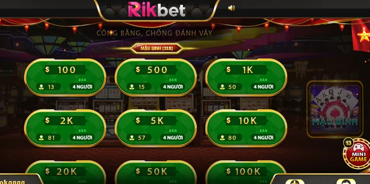 Đỉnh Cao Chơi Mậu Binh Tại RikBet Cơ Hội Thắng Lớn Cho Bài Thủ