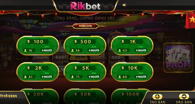 Đẳng Cấp Chơi Phỏm Tại Rikbet Với Trải Nghiệm Giải Trí Đỉnh Cao Nhất