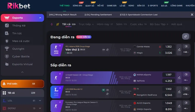 Thể Thao Ảo Tại Rikbet Công Nghệ Giải Trí Đỉnh Cao Với Kết Quả Siêu Tốc Độ