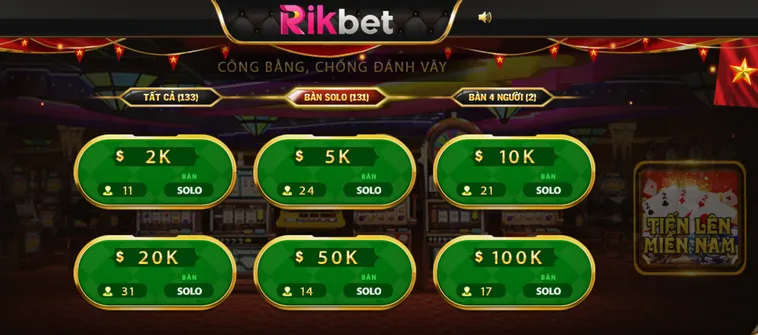 Trải Nghiệm Đỉnh Cao Tiến Lên Miền Nam Tại Rikbet Với Tỷ Lệ Thưởng Khủng